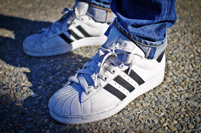 adidas shell toe fat laces