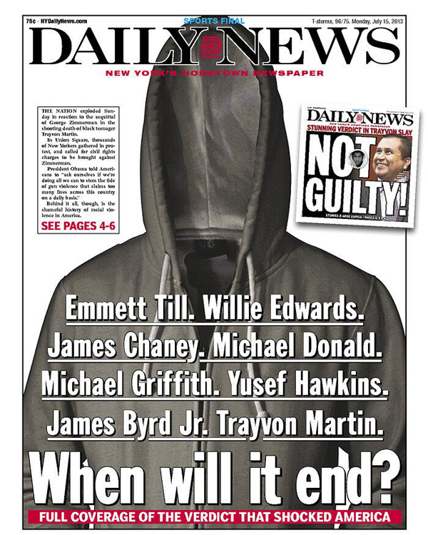 Trayvon Martin - New York Daily News Cover