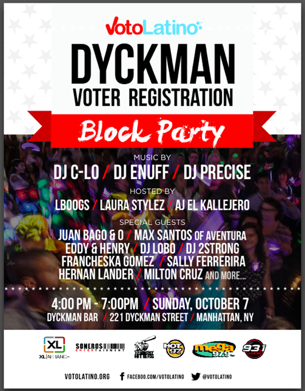 Voto Latino Voter Registration Dyckman Block Party