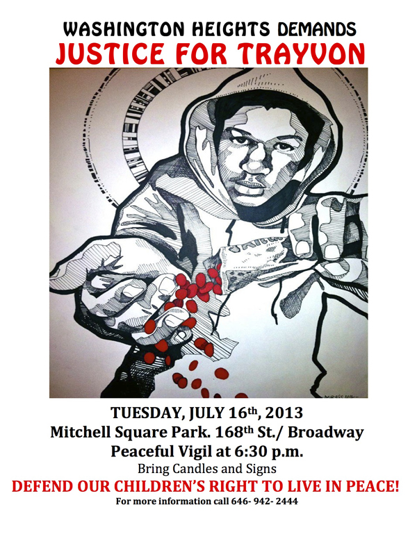 Washington Heights Demands Justice For Trayvon Martin