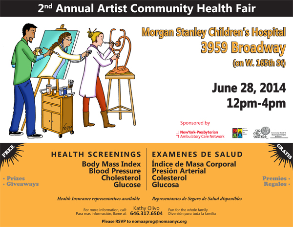 Artist Health Fair Flyer